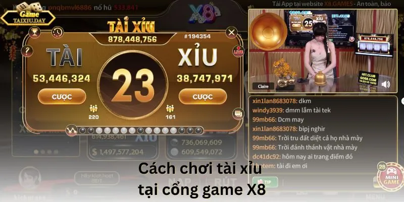 Cách chơi tài xỉu tại cổng game X8